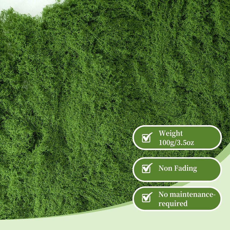 homekoey Fake Green Moss for Potted Plants,Artificial Moss for Crafts Indoor,DIY Table Decorating Fairy Garden Accessories Wedding Party Floral Decor Outdoor - Image 2